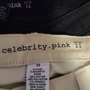 DONATED Celebrity Pink 2 Pair Stretch Bundle Khaki & Black